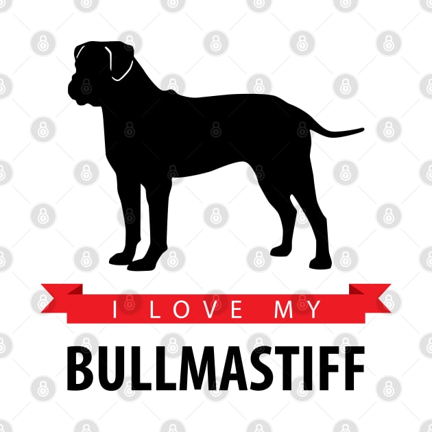 I Love My Bullmastiff by millersye
