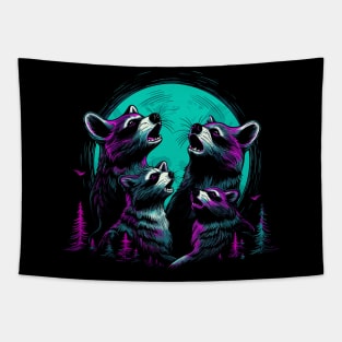 Raccoon Moon Tapestry