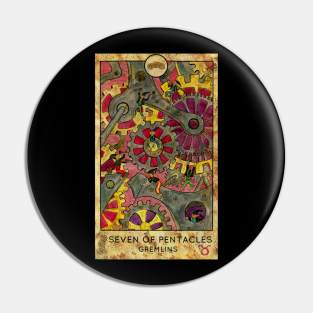 Seven Of Pentacles. Minor Arcana Tarot Card Design. Pin