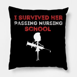 I Survived Her Passing Nursing School Graduate Nurse Pillow