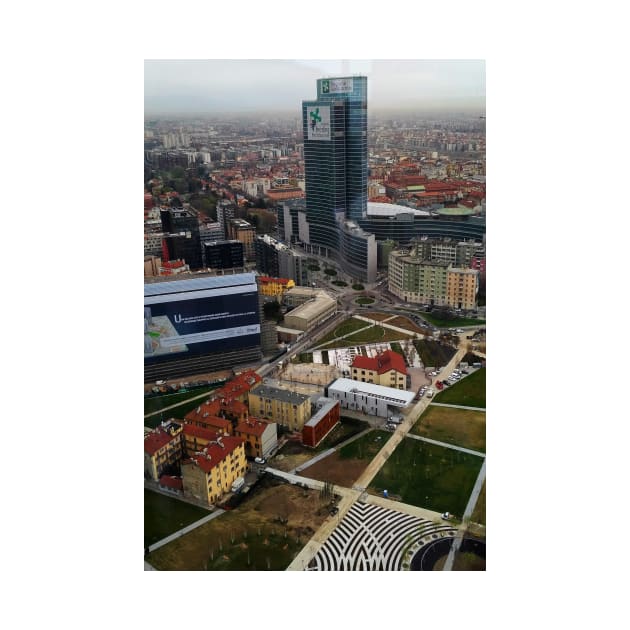 Aerial View of Central Milan by IgorPozdnyakov