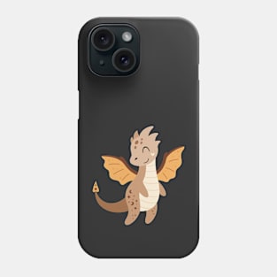 Cute Boho Baby Dragon Beige Brown Phone Case