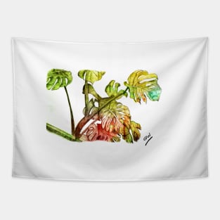 Pencil work Rubber Plant Tapestry