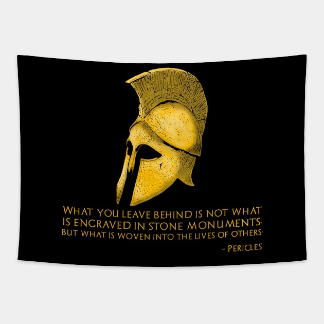 Ancient Greek Philosophy - Pericles Quote - Athenian History Tapestry by Styr Designs