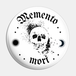 Memento Mori in black Pin