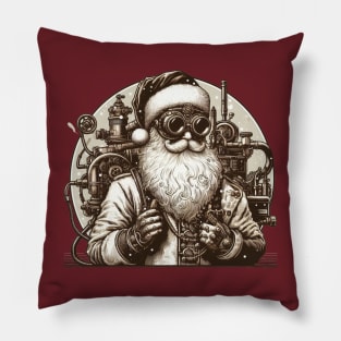 Backpacker Steampunk Santa Pillow