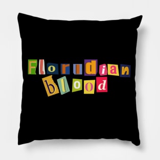 Floridian Ransome Note Graphic Letters Pillow