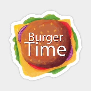 Watercolor Burger Time Magnet