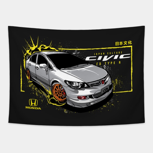 Civic Type R Tapestry by cungtudaeast