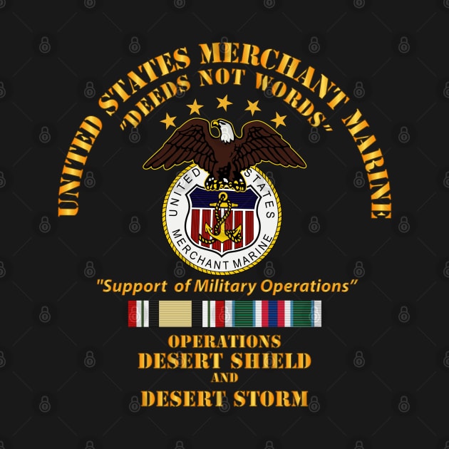 Merchant Marine - Operation Desert Shield - Storm w Svc Ribbons by twix123844