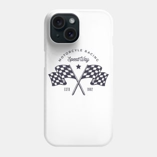 Speedway Motorcycle Racing (Black) Phone Case