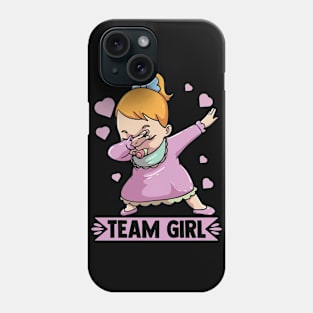 Cute Dabbing Baby Girl Gender Reveal Team Girl Funny Gender Reveal Shirts For Family Phone Case