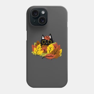 Cats in Leaves Phone Case