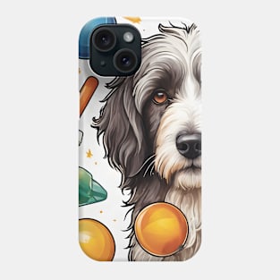 Bearded Collie With Toys Pattern Phone Case