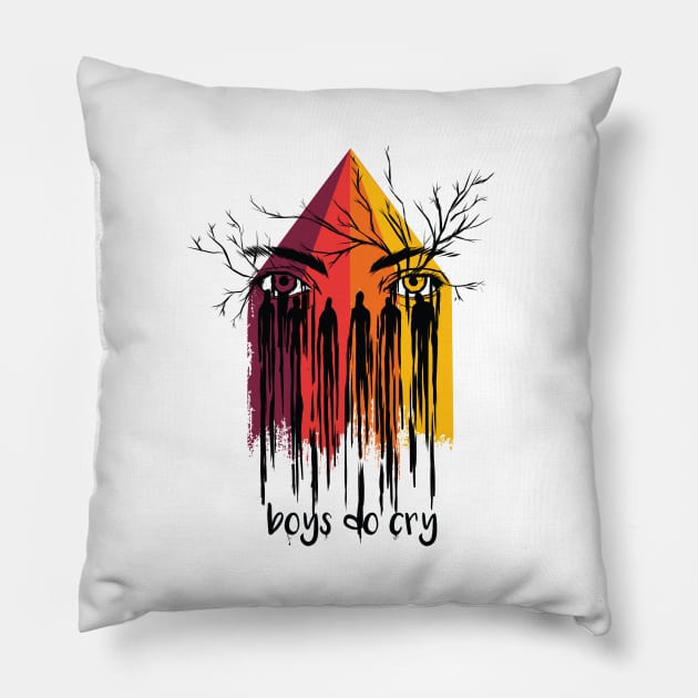 Boys do cry Design Pillow by LR_Collections