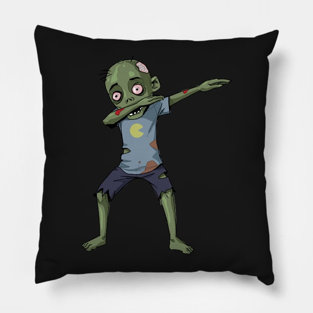 Dabbing Zombie Halloween - Dab Funny Zombies product Pillow by theodoros20