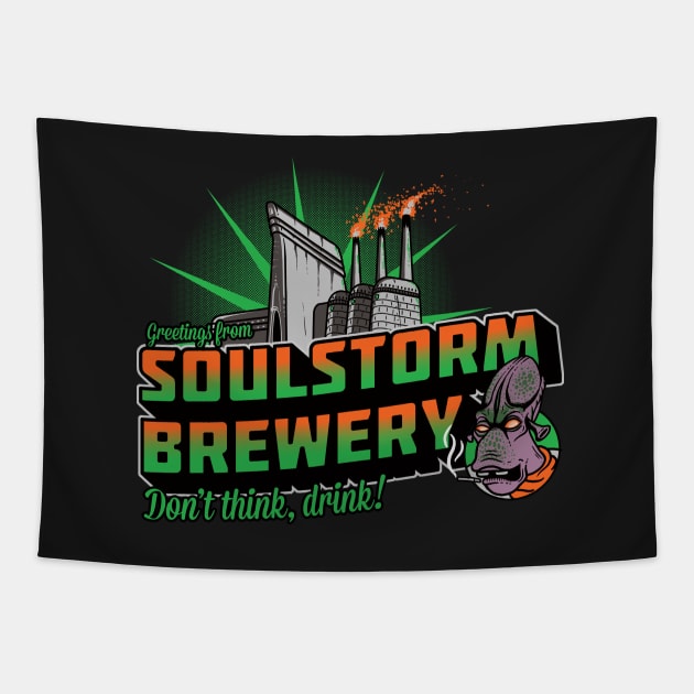 Greetings From Soulstorm Brewery Tapestry by neilss1