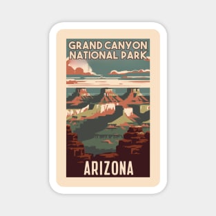 A Vintage Travel Art of the Grand Canyon National Park - Arizona - US Magnet