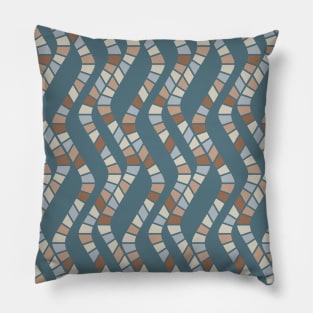 Colored wriggling stripes. Abstract pattern Pillow