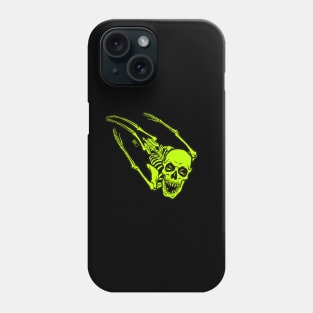 Flying Skellie (lime green) Phone Case