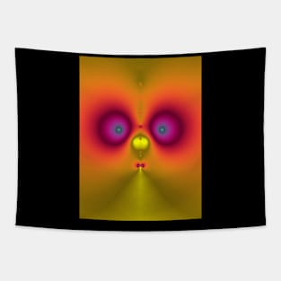 Cute fractal face five Tapestry