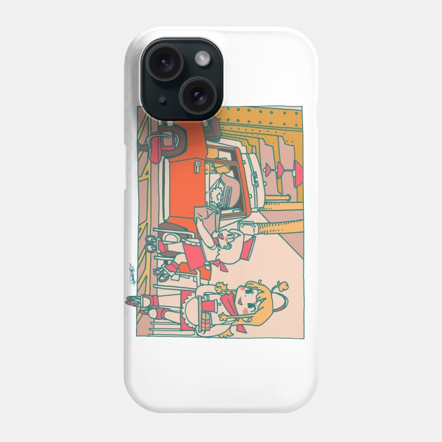 Vintage Style Fast Food Parking Phone Case by nagare017