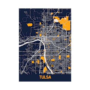 Tulsa - United States Bluefresh City Map T-Shirt