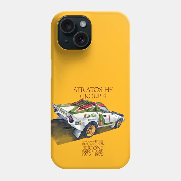 Lancia Stratos Phone Case by dareba