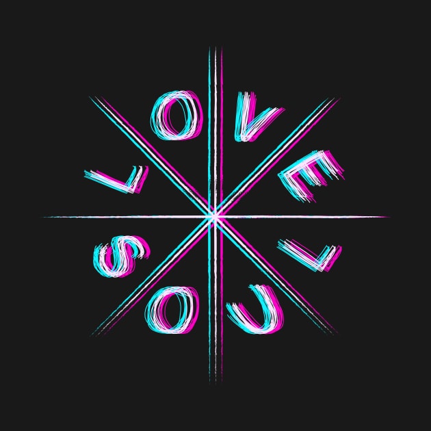 Love and soul in harmony Anaglyph by BestsellerTeeShirts