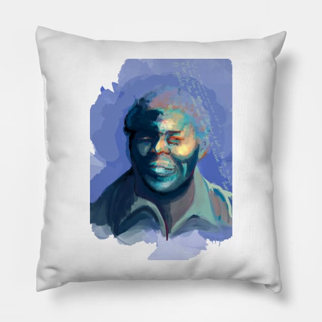 Nelson Mandela Pillow by Angieart