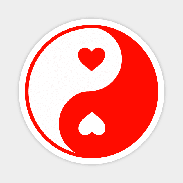 Heart Yin-Yang Magnet by tabslabred