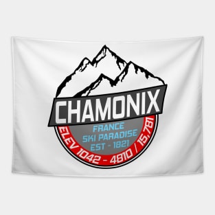 Chamonix Ski Resort Mont Blanc France Tapestry