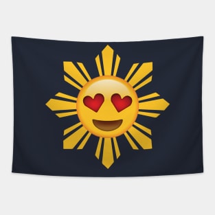 Filipino Sun Heart Eyes Emoji Tapestry