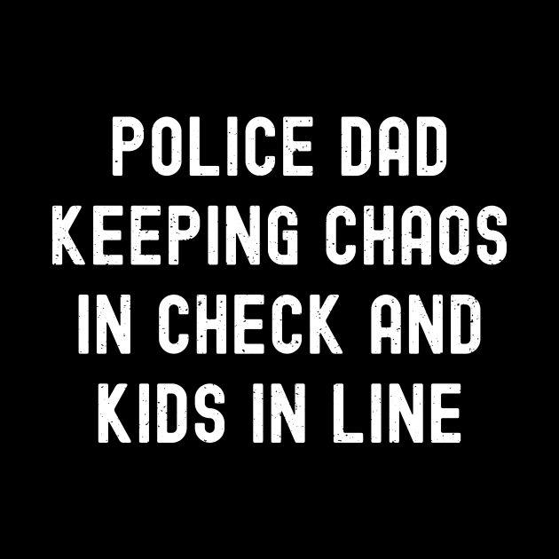 Police Dad Keeping Chaos in Check and Kids in Line by trendynoize