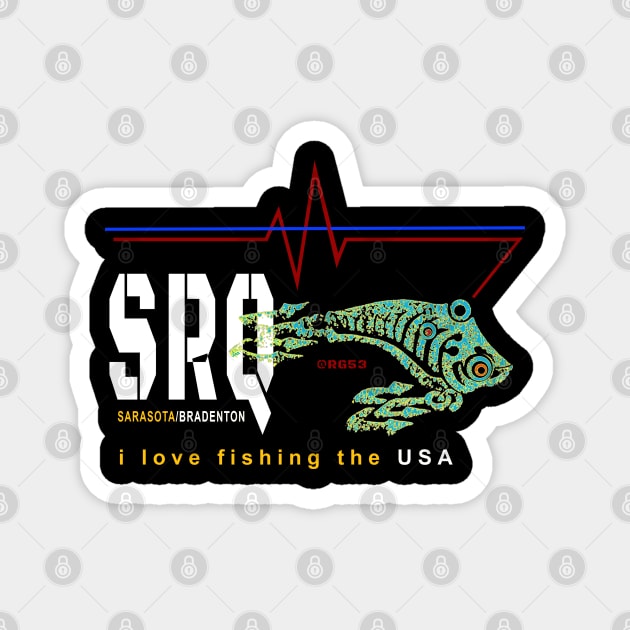 Sarasota and Bradenton, SRQ, I love fishing the USA Magnet by The Witness