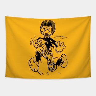 Bolt - Chargers Football Mascot Black Tapestry