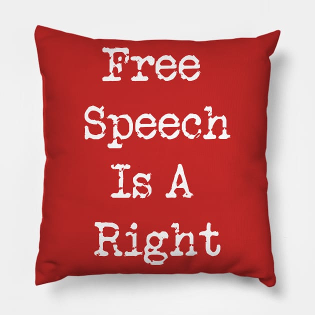 Free Speech is A Right- 1st Amendment Pillow by DesignsbyZazz