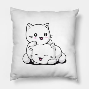 Kawaii kitten funny Pillow