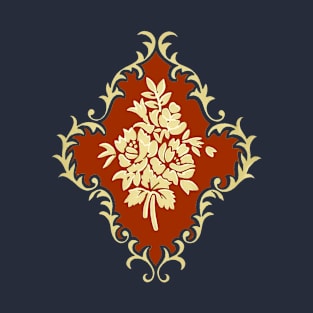 Antique Classic Vintage Floral Renaissance Damask Seamless Pattern T-Shirt