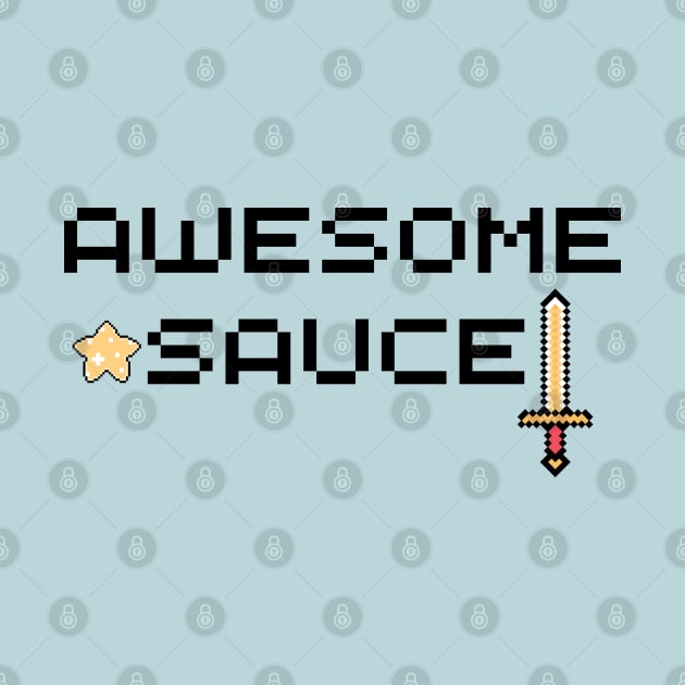 Awesome Sauce Pixel Art Light Background by Random Prints