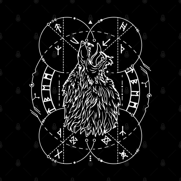 Fenrir | Norse Pagan Symbol by CelestialStudio