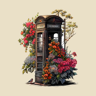 Vintage Telephone Booth - Secret Meeting Place, Love Calls T-Shirt