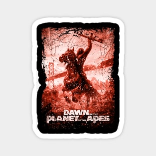 Dawn Of Apes  Caesar's Rise Unleashed Magnet