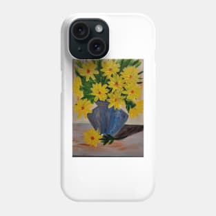 A beautiful bouquet of mixed flowers in a glass vase Phone Case