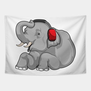 Elephant Music Headphone Tapestry