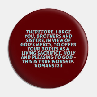 Bible Verse Romans 12:1 Pin