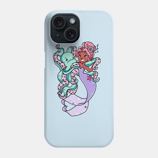 Octopus and Mermaid Phone Case by Maxineart