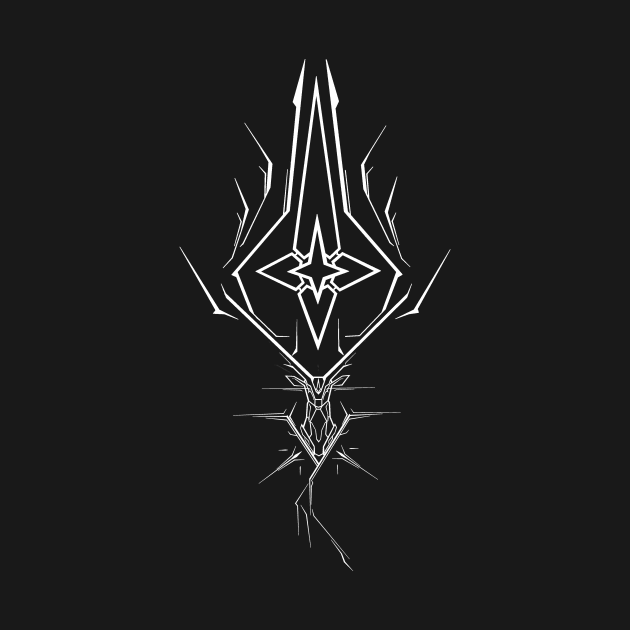 Stag crest 1 (white on black) by SkyemondeAlta