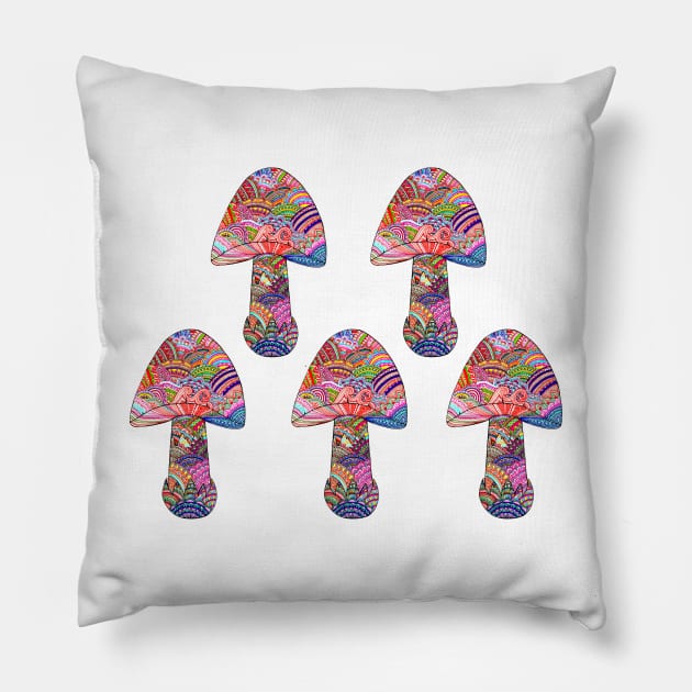 Shrooms Pillow by ogfx