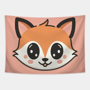 Cute Face of a Kawaii Fox Tapestry